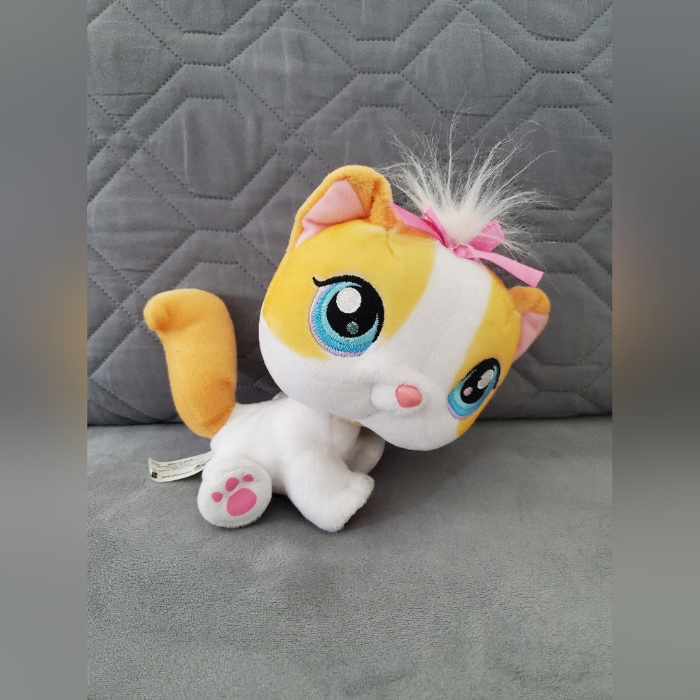 VTG 2005 Littlest Pet Shop (LPS) Calico Cat Plush Hasbro Bobblehead